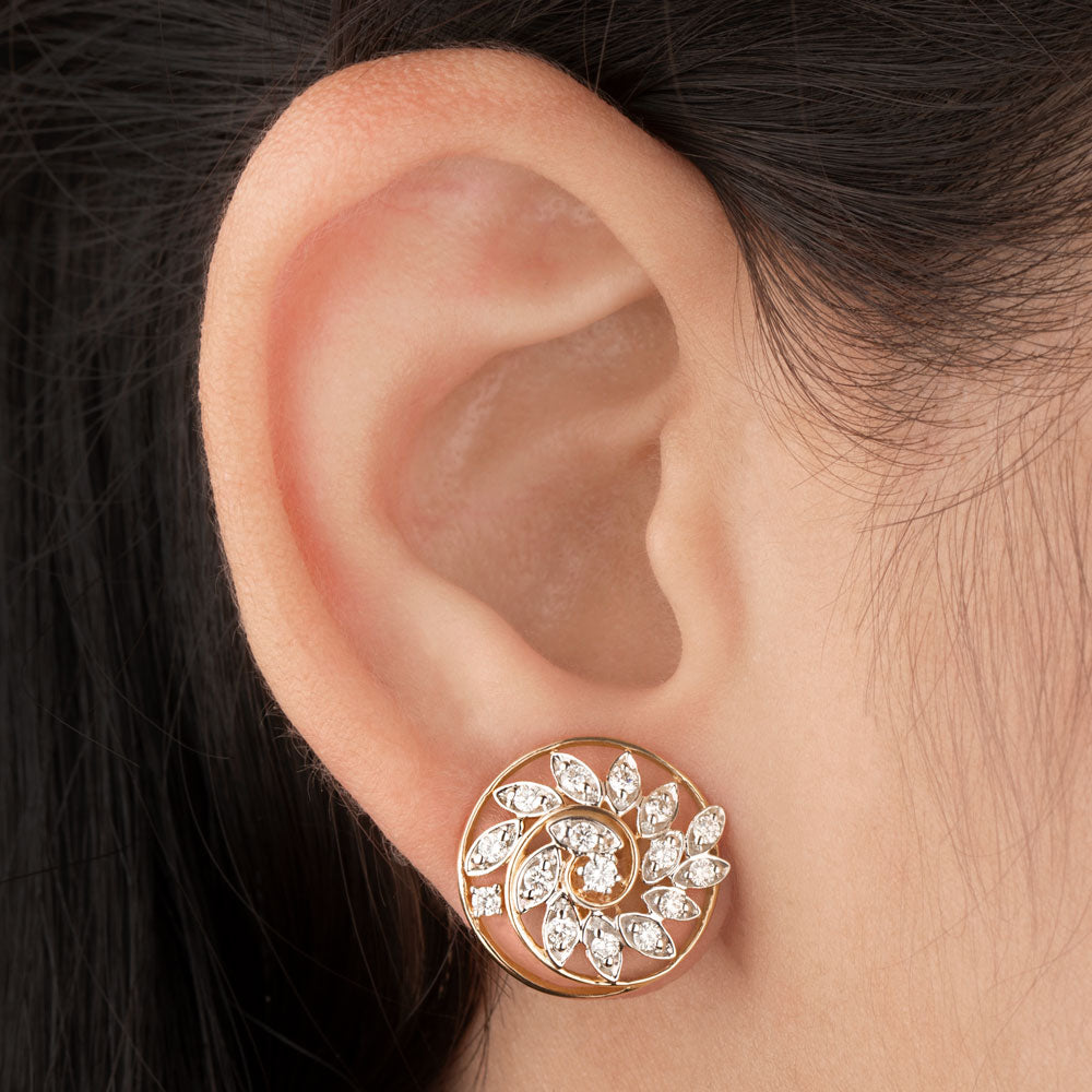 14K Yellow Gold Diamond Earrings - 0.6ct VVS-VS-HI