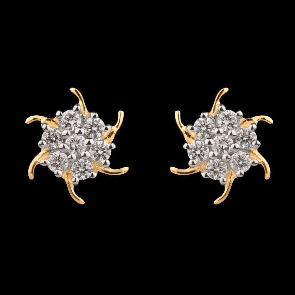14K Yellow Gold Diamond Earrings - 0.21ct VVS-VS-HI