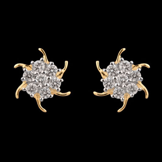14K Yellow Gold Diamond Earrings - 0.21ct VVS-VS-HI