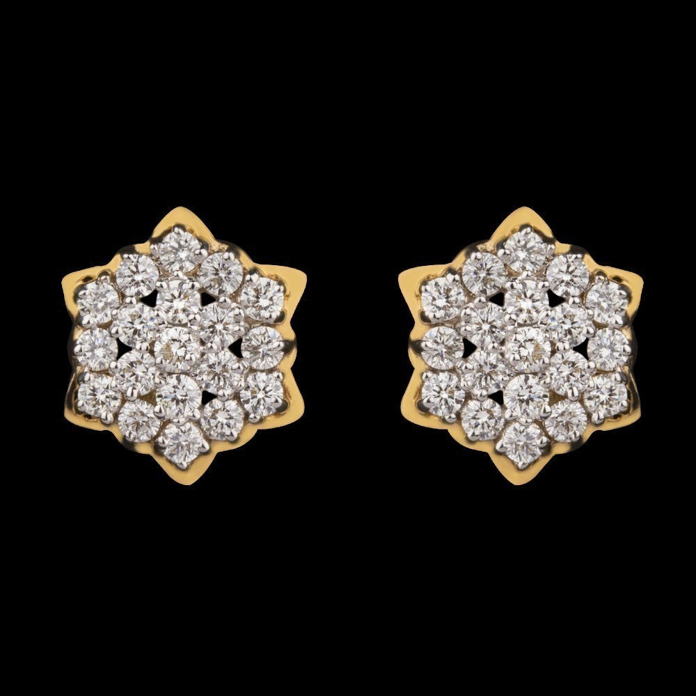 14K Yellow Gold Diamond Earrings - 0.77ct VVS-VS-HI