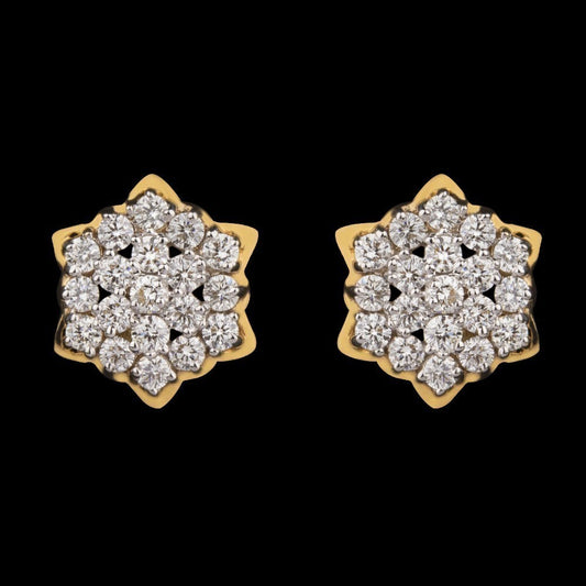 14K Yellow Gold Diamond Earrings - 0.77ct VVS-VS-HI