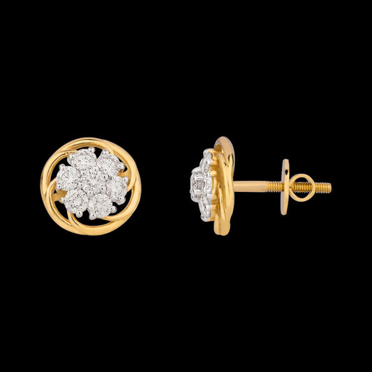 14K Yellow Gold Diamond Earrings - 0.69ct VS-IJ