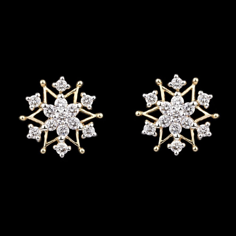 18K Yellow Gold Diamond Earrings - 0.78ct VS-GH