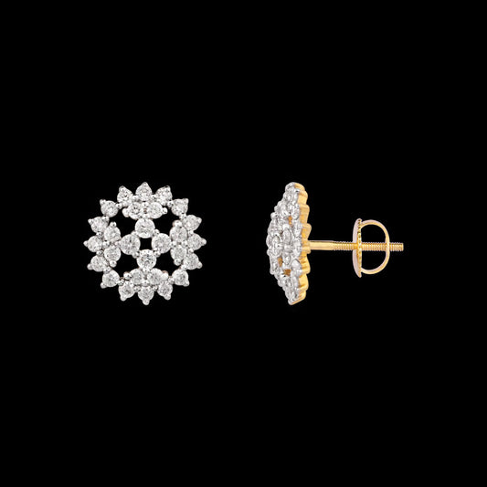 14K Yellow Gold Diamond Earrings - 1.3ct VS-GH