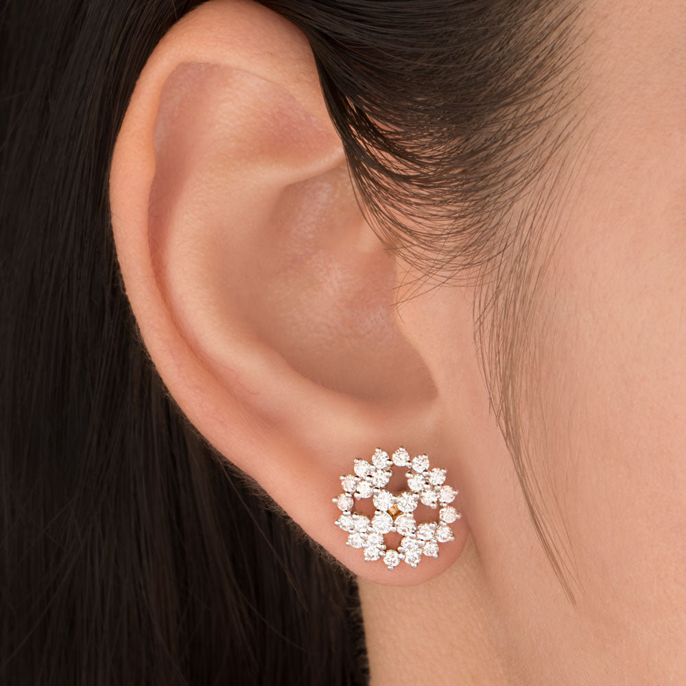 14K Yellow Gold Diamond Earrings - 1.3ct VS-GH