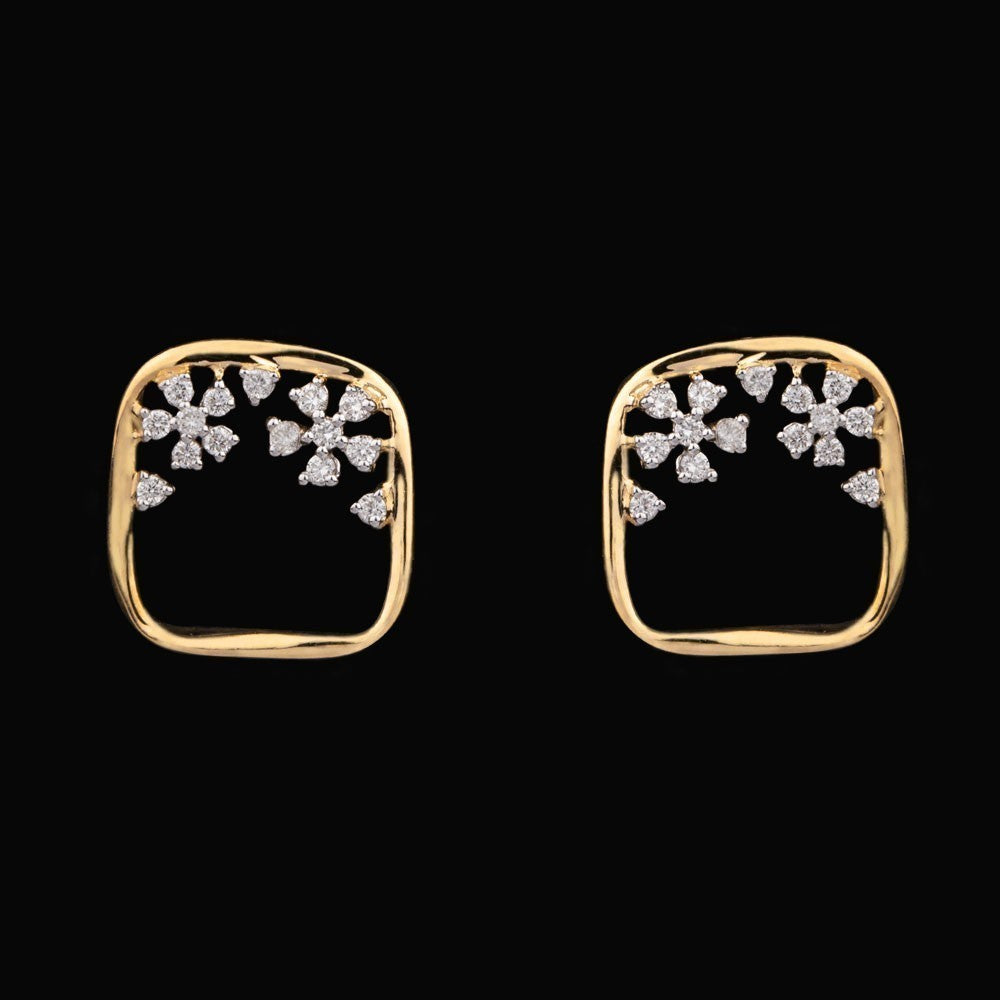 14K Yellow Gold Diamond Earrings - 0.38ct VVS-VS-HI