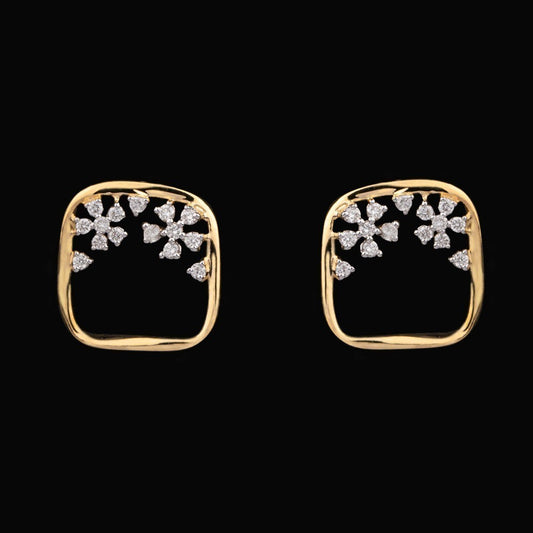 14K Yellow Gold Diamond Earrings - 0.38ct VVS-VS-HI