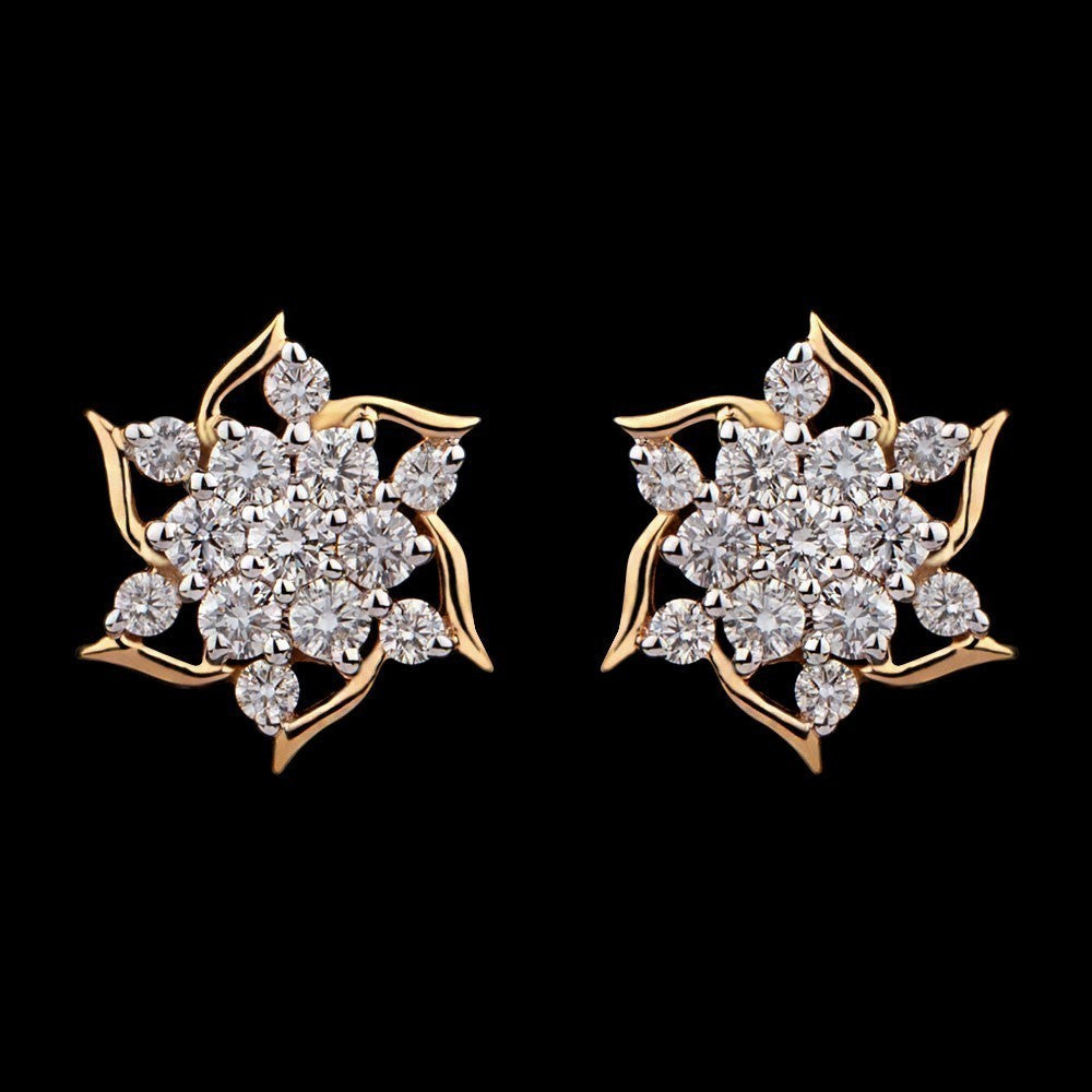 18K Rose Gold Diamond Earrings - 0.63ct VS-SI-GH