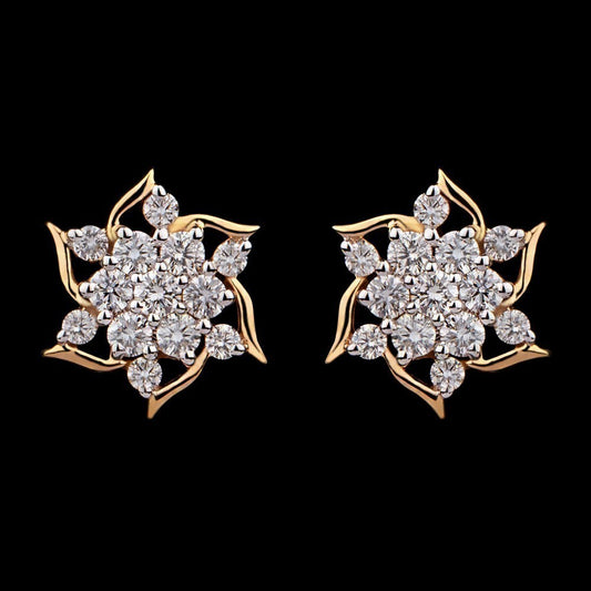 18K Rose Gold Diamond Earrings - 0.63ct VS-SI-GH