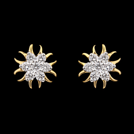 14K Yellow Gold Diamond Earrings - 0.31ct VS-SI-HI