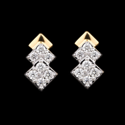 14K Yellow Gold Diamond Earrings - 0.36ct VVS-VS-HI