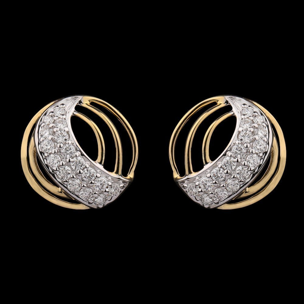 14K Yellow Gold Diamond Earrings - 0.27ct VVS-VS-GH