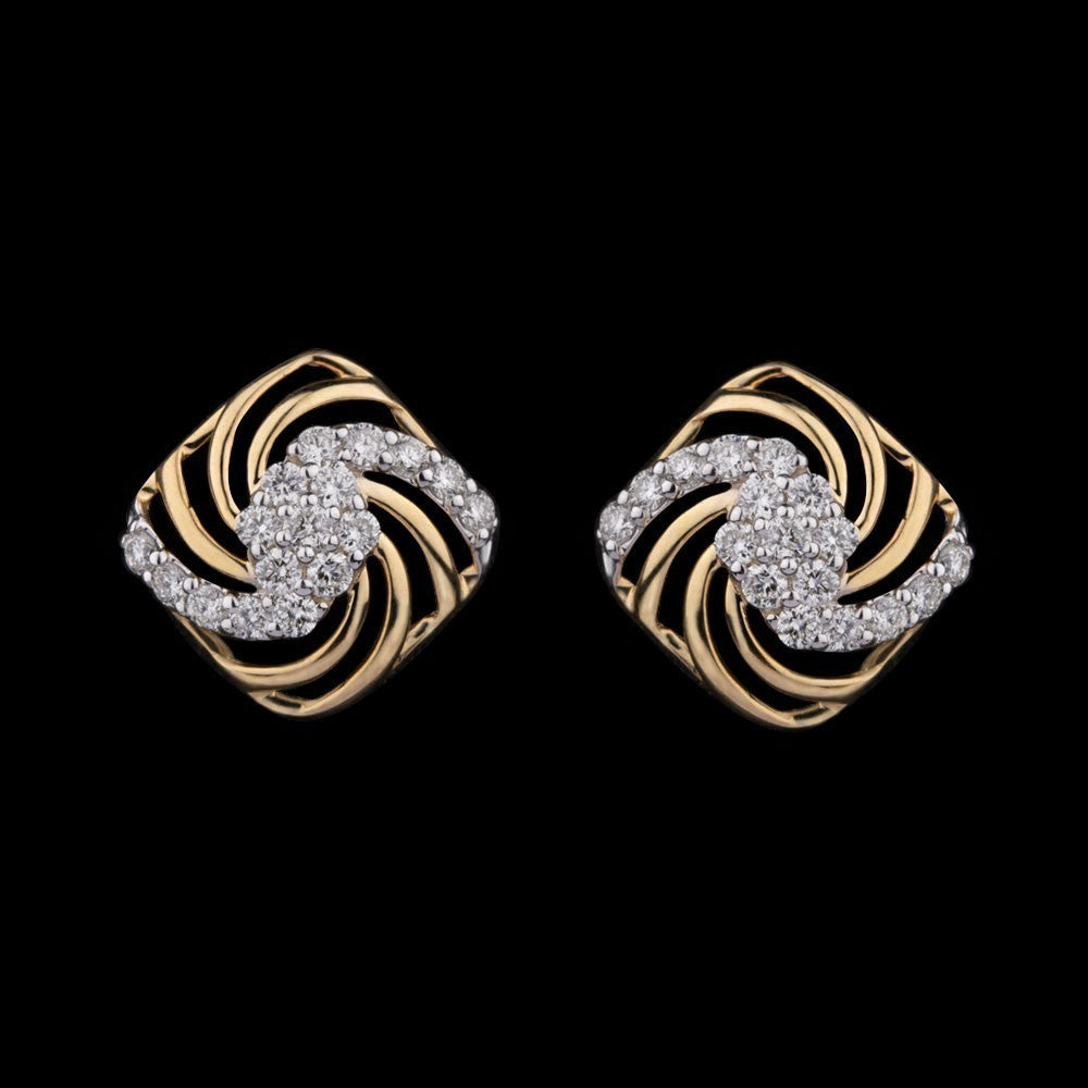 14K Yellow Gold Diamond Earrings - 0.39ct VVS-VS-GH