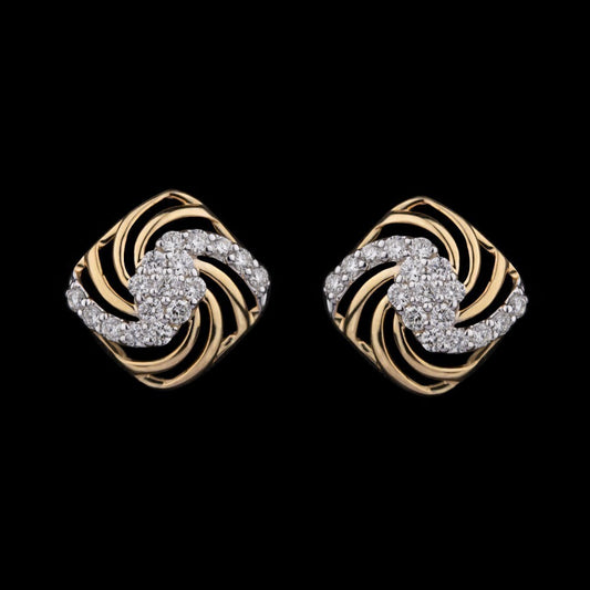 14K Yellow Gold Diamond Earrings - 0.39ct VVS-VS-GH