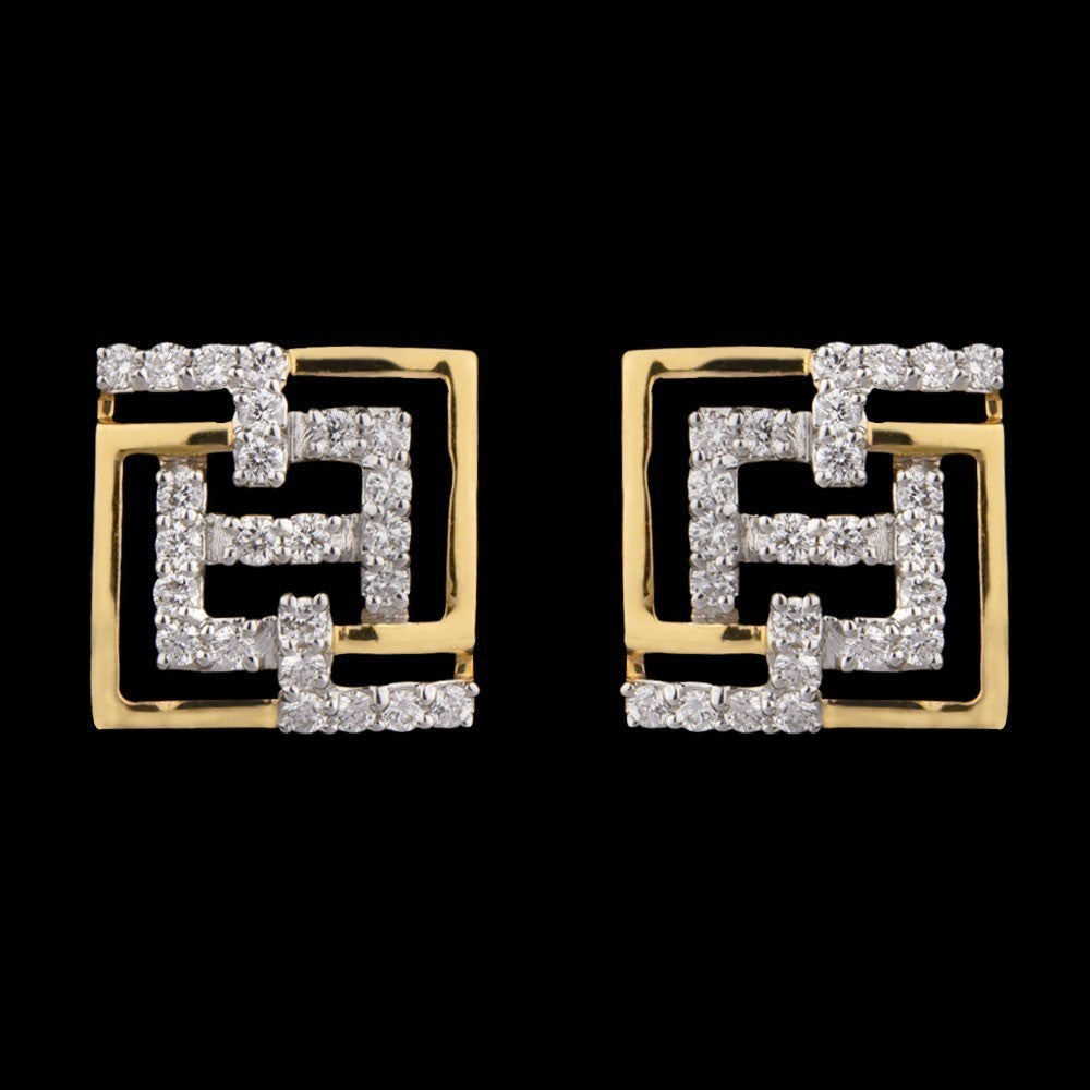 14K Yellow Gold Diamond Earrings - 0.47ct VS-GH