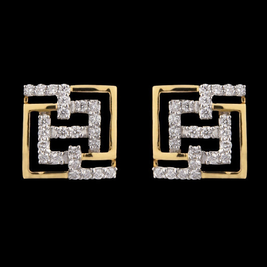 14K Yellow Gold Diamond Earrings - 0.47ct VS-GH