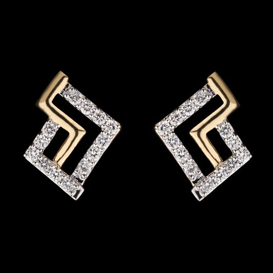 14K Rose Gold Diamond Earrings - 0.35ct VVS-VS-GH