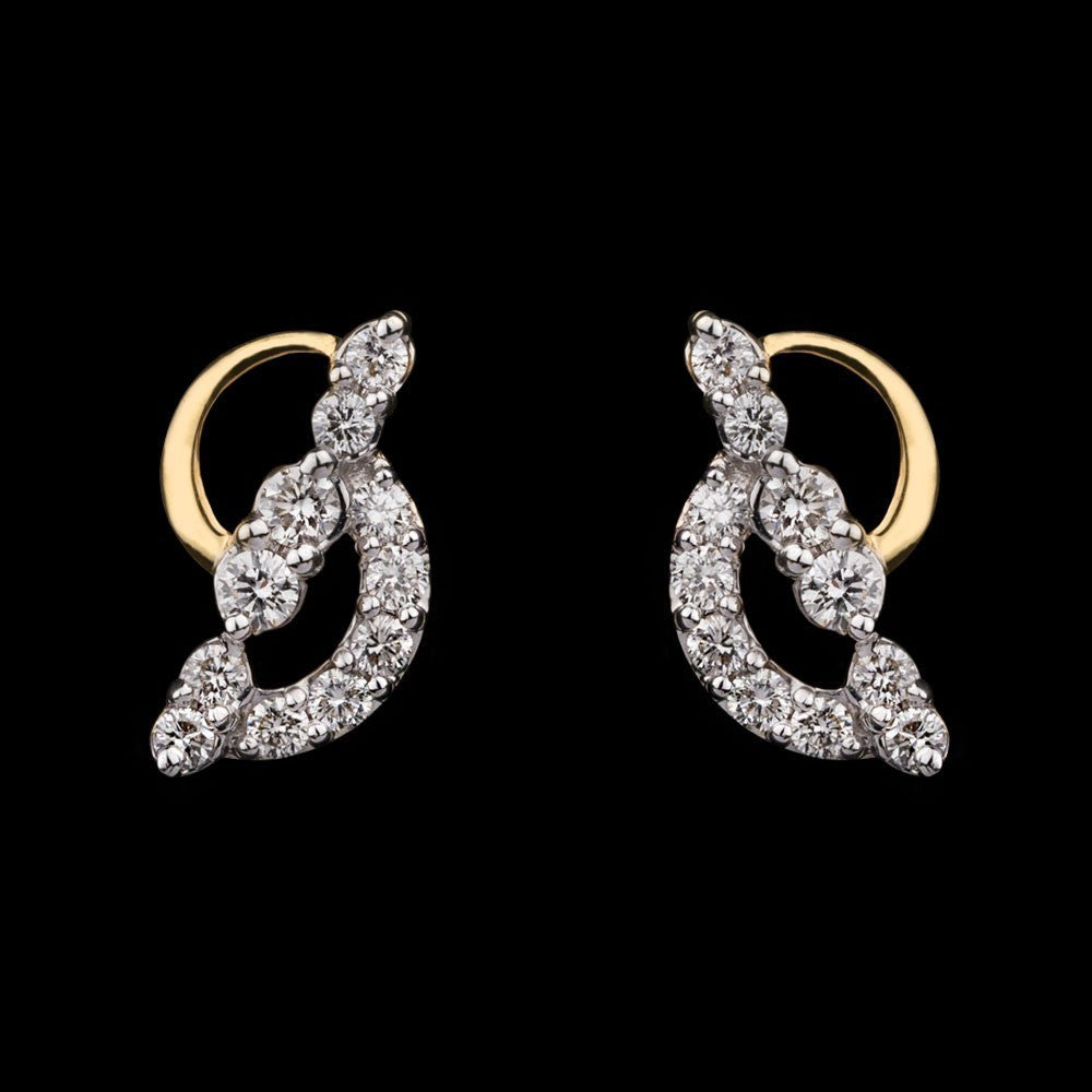 14K Yellow Gold Diamond Earrings - 0.35ct VS-HI