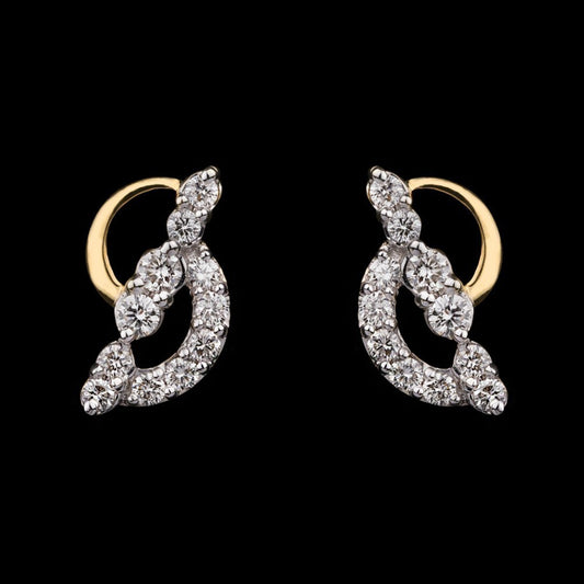 14K Yellow Gold Diamond Earrings - 0.35ct VS-HI
