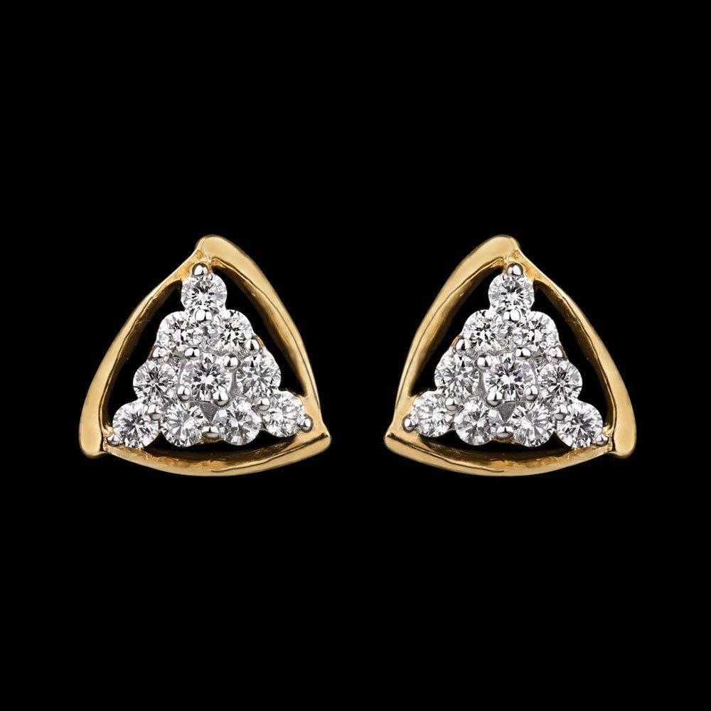 14K Yellow Gold Diamond Earrings - 0.39ct VVS-VS-HI