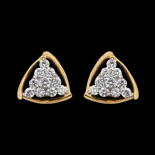 14K Yellow Gold Diamond Earrings - 0.39ct VVS-VS-HI