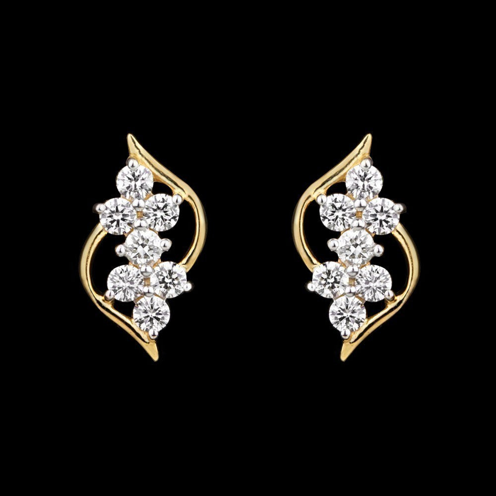 14K Yellow Gold Diamond Earrings - 0.27ct VVS-VS-GH