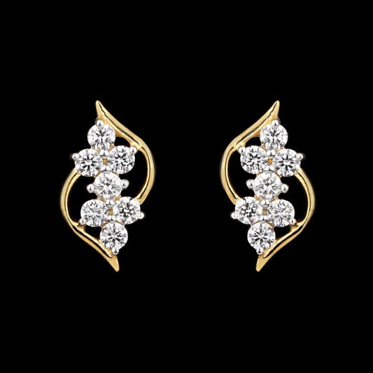 14K Yellow Gold Diamond Earrings - 0.27ct VVS-VS-GH