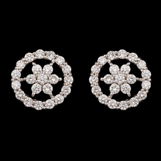 18K Yellow Gold Diamond Earrings - 0.94ct VVS-FG