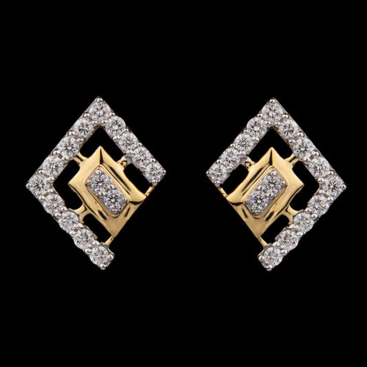 14K Yellow Gold Diamond Earrings - 0.44ct VVS-VS-HI