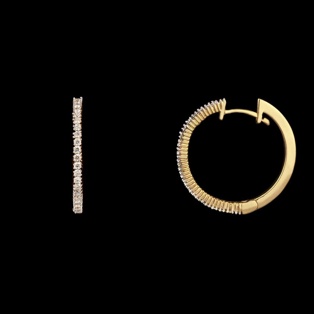 14K Yellow Gold Diamond Earrings - 0.36ct VVS-VS-HI