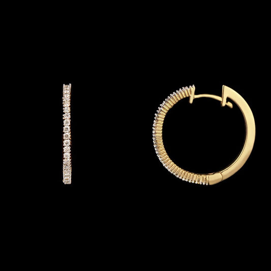 14K Yellow Gold Diamond Earrings - 0.36ct VVS-VS-HI