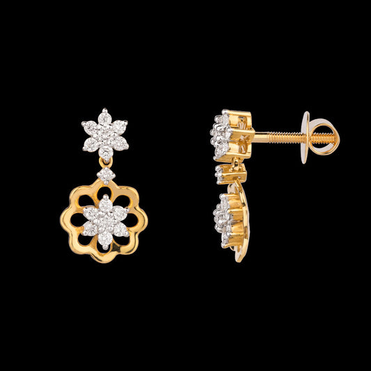 14K Yellow Gold Diamond Earrings - 0.33ct VS-GH