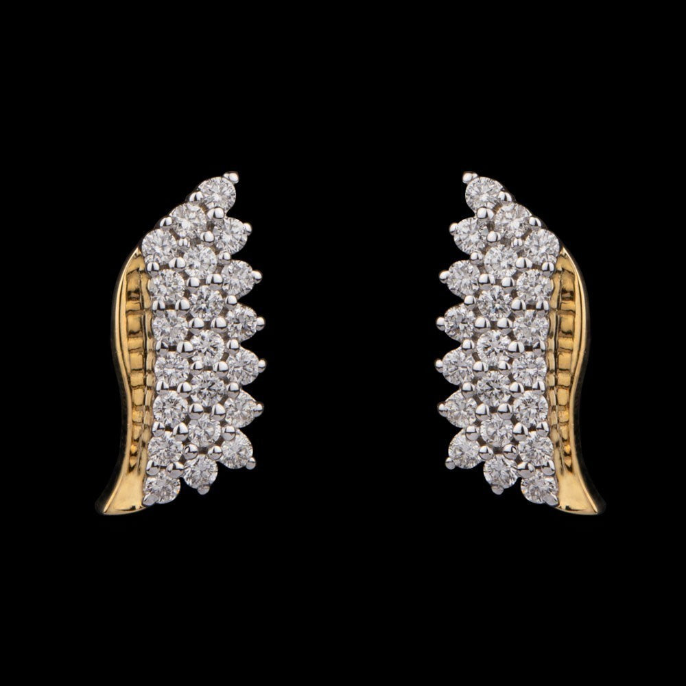 18K Yellow Gold Diamond Earrings - 0.49ct SI-IJ