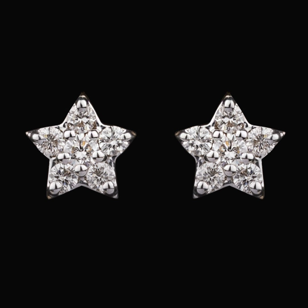 14K Yellow Gold Diamond Earrings - 0.21ct VS-HI