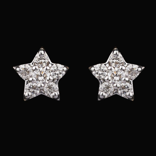 14K Yellow Gold Diamond Earrings - 0.21ct VS-HI