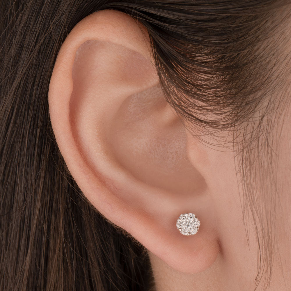 14K Yellow Gold Diamond Earrings - 0.36ct VS-GH