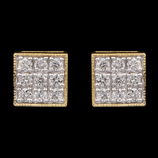 14K Yellow Gold Diamond Earrings - 0.39ct VVS-GH