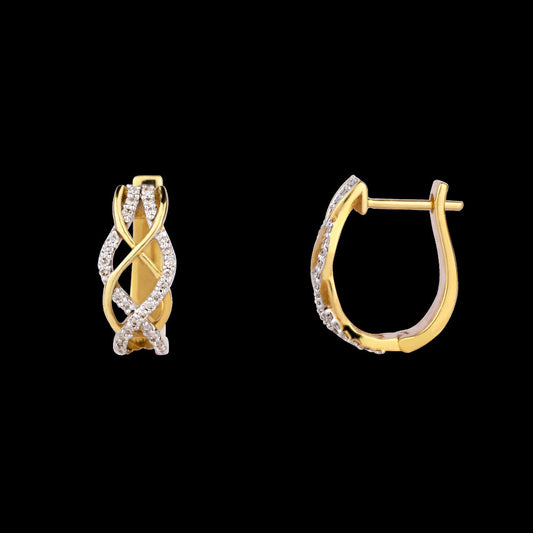 14K Yellow Gold Diamond Earrings - 0.28ct SI-IJ