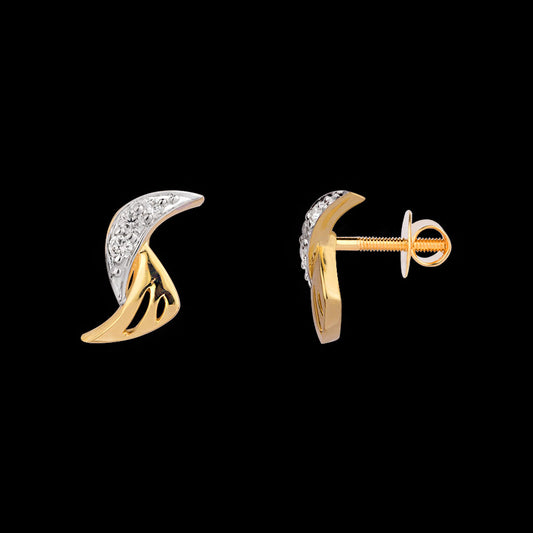 18K Yellow Gold Diamond Earrings - 0.116ct VVS-VS-GH