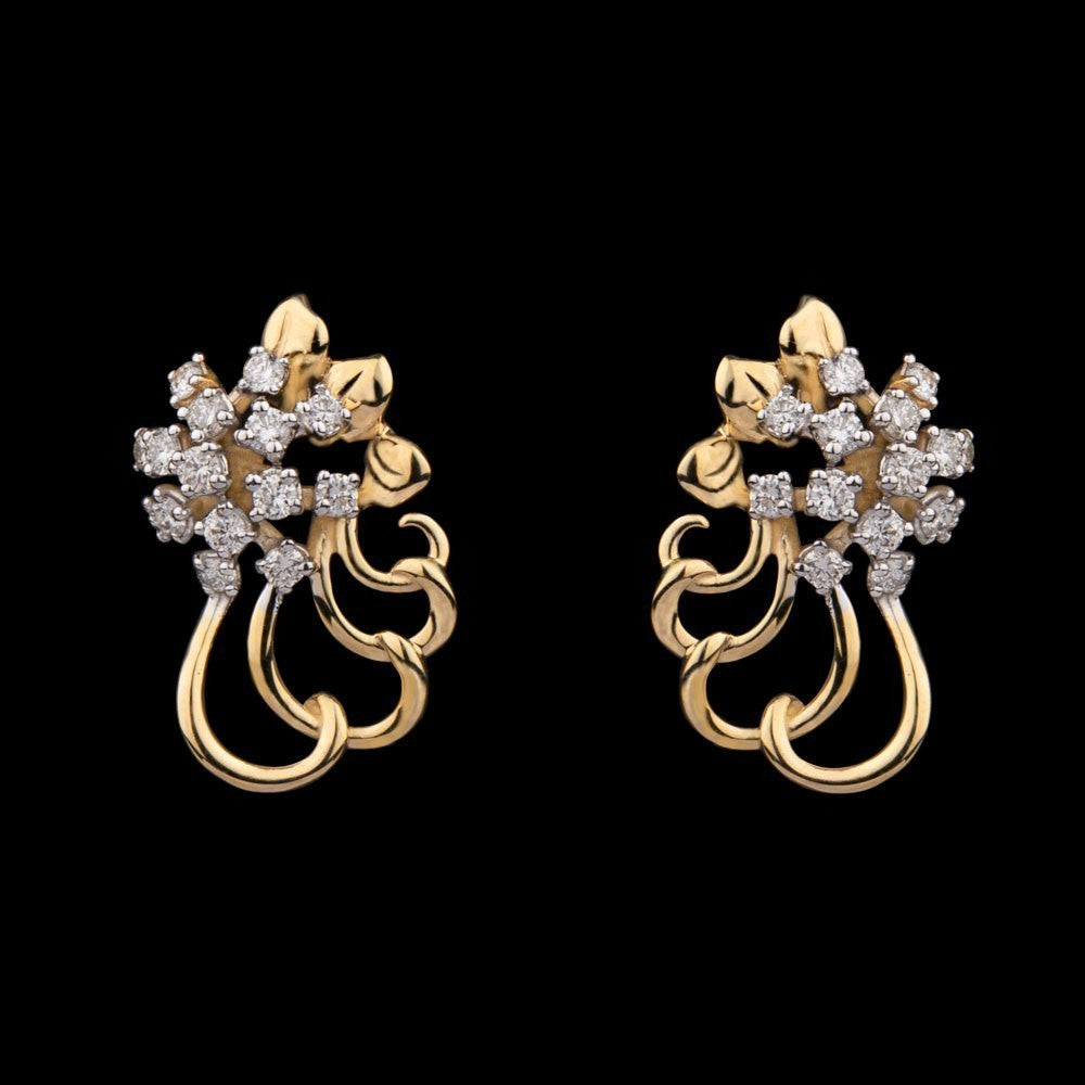 14K Yellow Gold Diamond Earrings - 0.27ct VVS-VS-HI