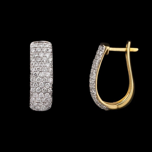 14K Yellow Gold Diamond Earrings - 1.57ct VVS-VS-HI