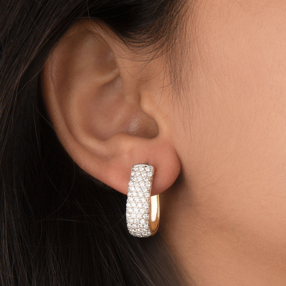 14K Yellow Gold Diamond Earrings - 1.57ct VVS-VS-HI