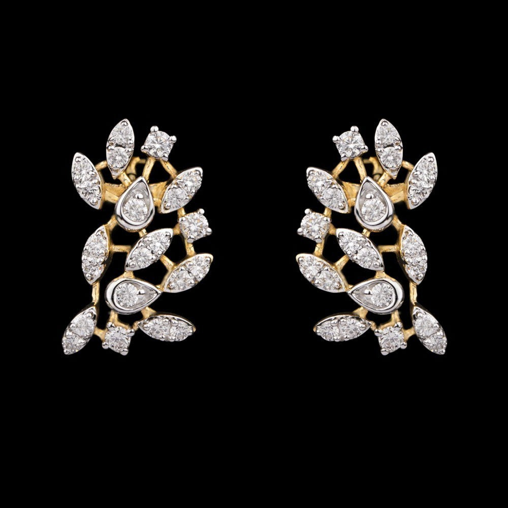 14K Yellow Gold Diamond Earrings - 0.75ct VVS-VS-HI