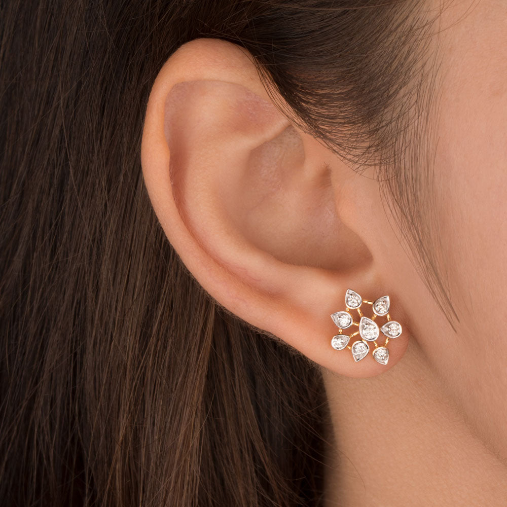 18K Rose Gold Diamond Earrings - 0.4ct VS-SI-GH