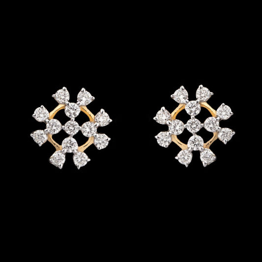 14K Yellow Gold Diamond Earrings - 0.4ct VS-SI-HI