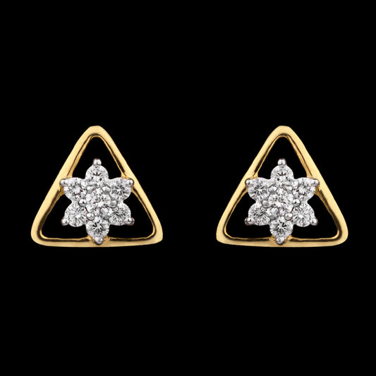 14K Yellow Gold Diamond Earrings - 0.23ct VS-HI