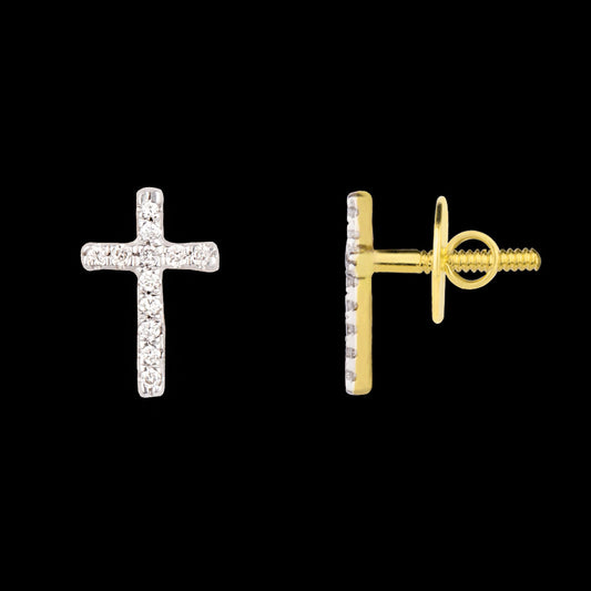 14K Yellow Gold Diamond Earrings - 0.09ct SI-IJ