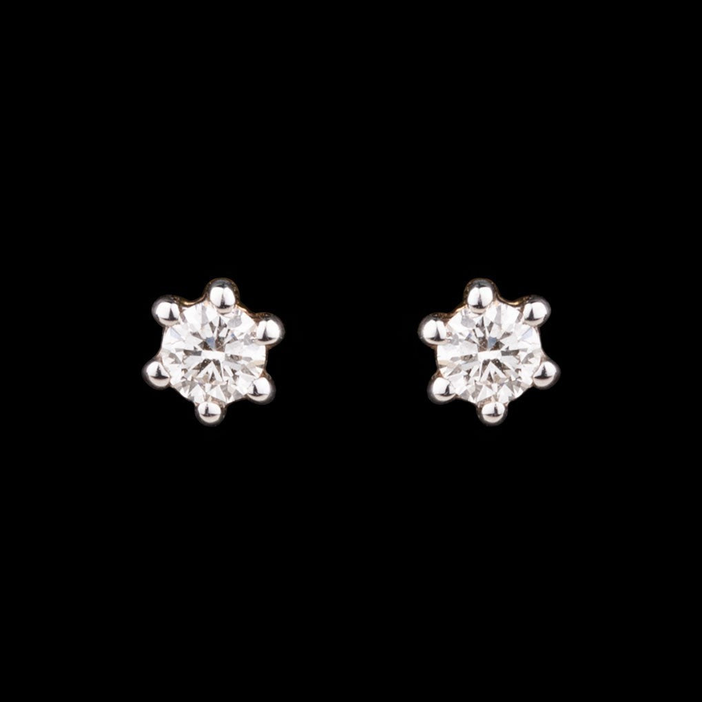14K Yellow Gold Diamond Earrings - 0.14ct SI-IJ