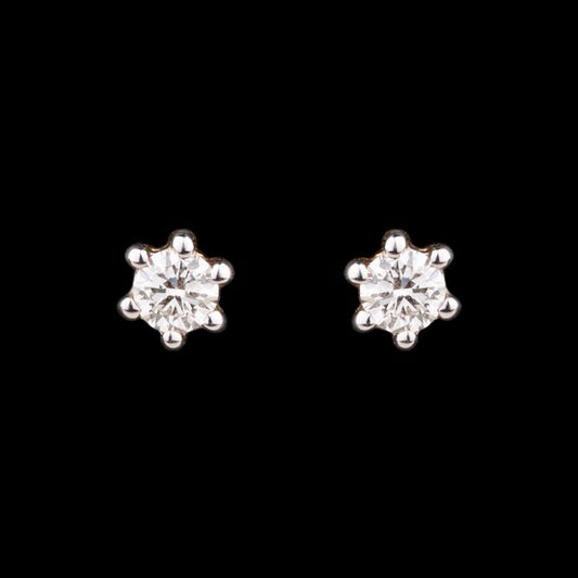 14K Yellow Gold Diamond Earrings - 0.14ct SI-IJ