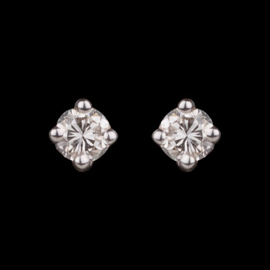 14K Yellow Gold Diamond Earrings - 0.14ct SI-IJ